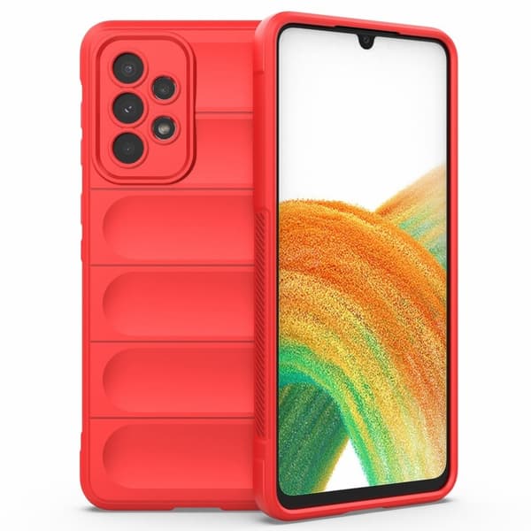 Mjukt greppformat Samsung Galaxy A53 5G skal - Röd