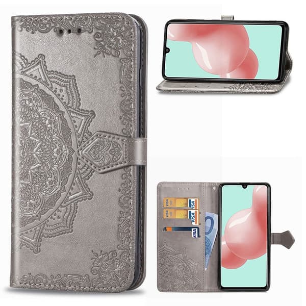 Mandala Samsung Galaxy A41 Etui - Grå