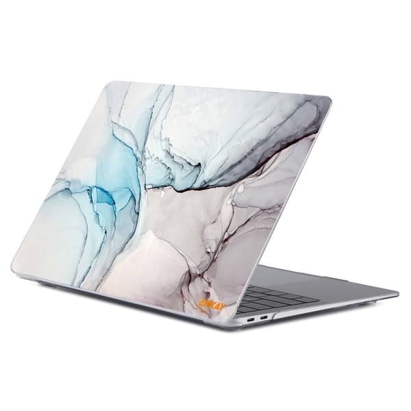 HAT PRINCE MacBook Pro 14 M1 / M1 Max (A2442, 2021) streamer light pattern style cover - Blålig Hvid Og Gyldne Gløder