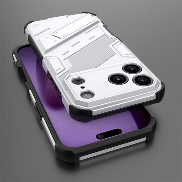 Stötsäkert iPhone 17 Pro skal med modernt utseende - Vit