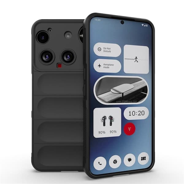 Mjukt greppformat Nothing Phone (3) skal - Svart