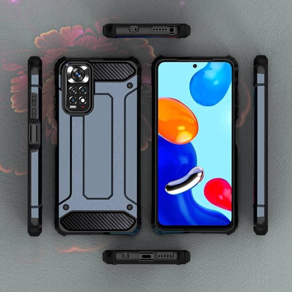 Armour Guard Etui Xiaomi Redmi Note 11s / Note 11 - Sølv