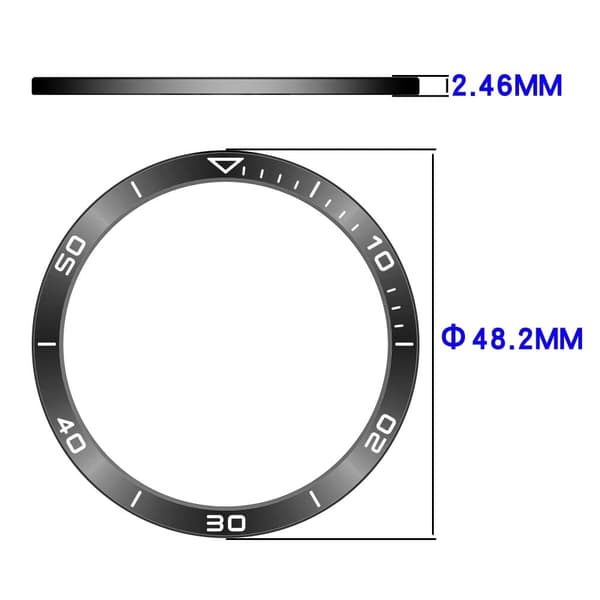 Garmin Tactix 8 47 mm AMOLED-version Rustfri stålrammebeskyttelse Ridsefast ring - Sort + Hvid