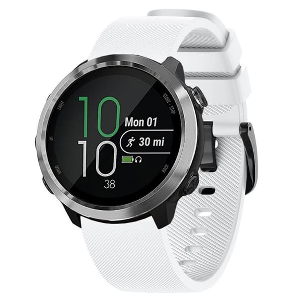 Garmin Forerunner 645 silikoneurrem med vævet mønster - hvid