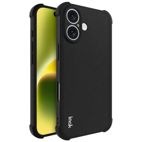 Mykt og matt deksel for iPhone 16 - Svart