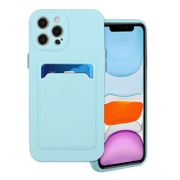 iPhone 12 Pro / iPhone 12 skal med korthållare - Blå