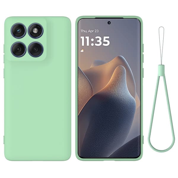 Matte Liquid Motorola Edge 60 Pro silikone cover - Grøn