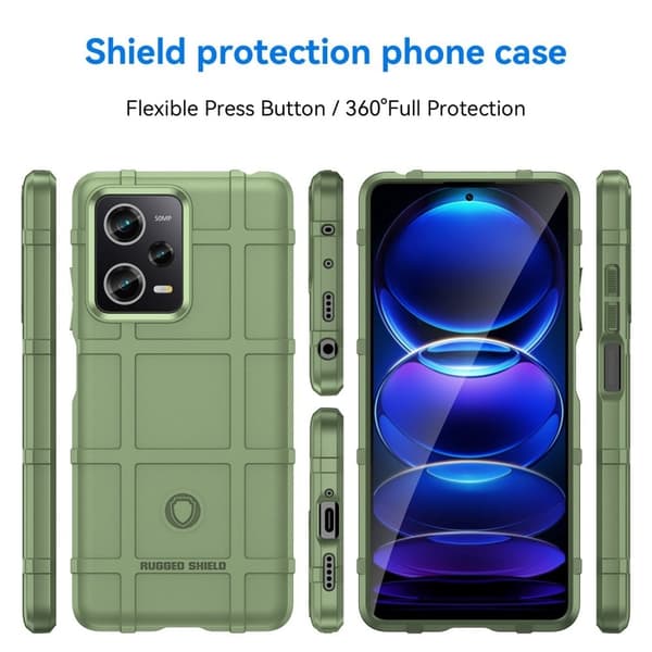 Rugged Shield Etui Xiaomi Redmi Note 12 Pro - Grøn
