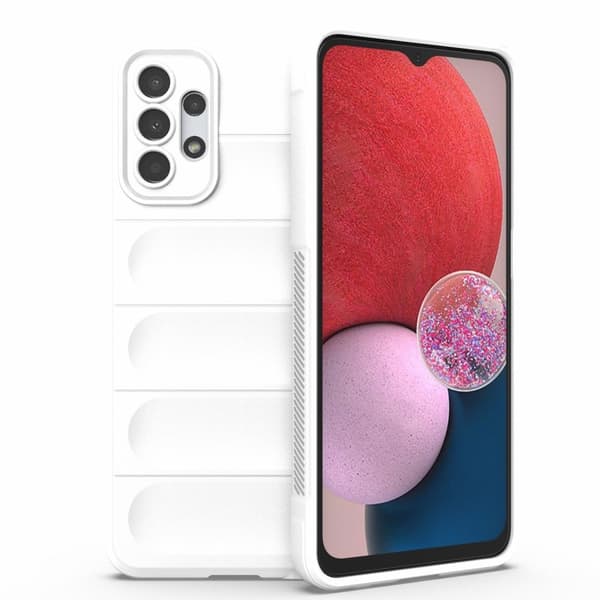 Blødt grebsformet cover til Samsung Galaxy A13 4G - Hvid