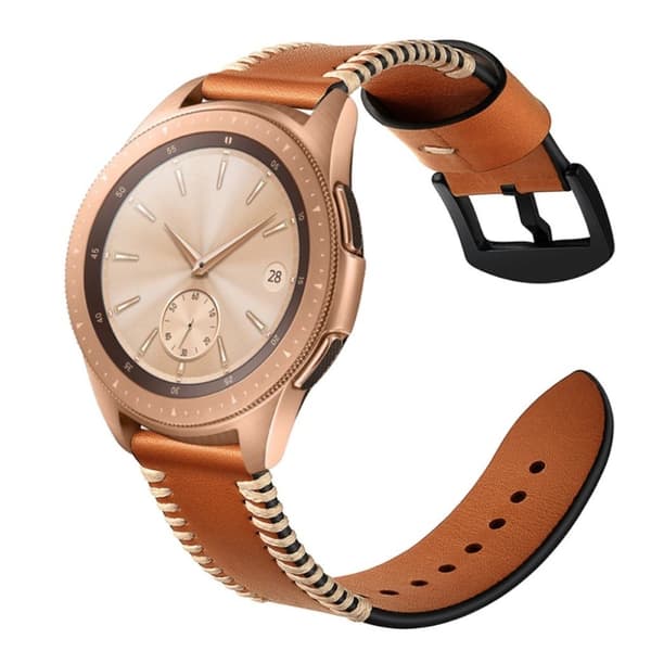 20mm Samsung Galaxy Watch Active ægte læder Urrem - Brun
