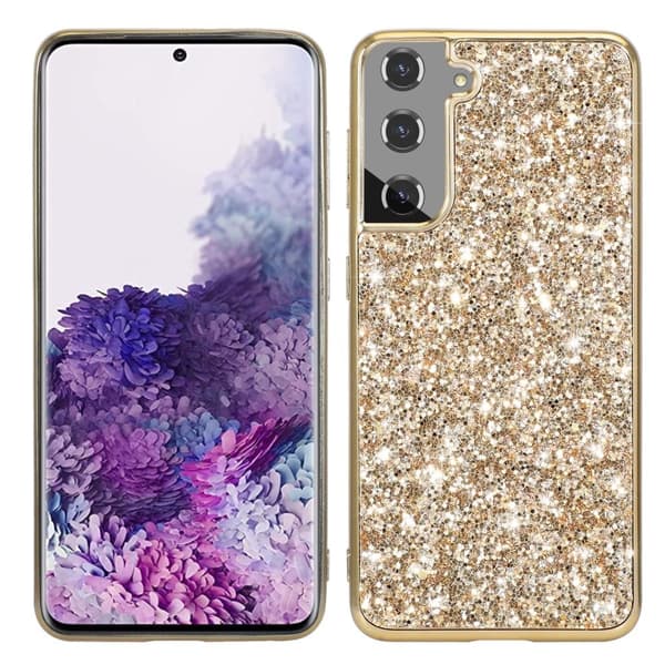 Glitter Samsung Galaxy S23 Plus Etui - Gull