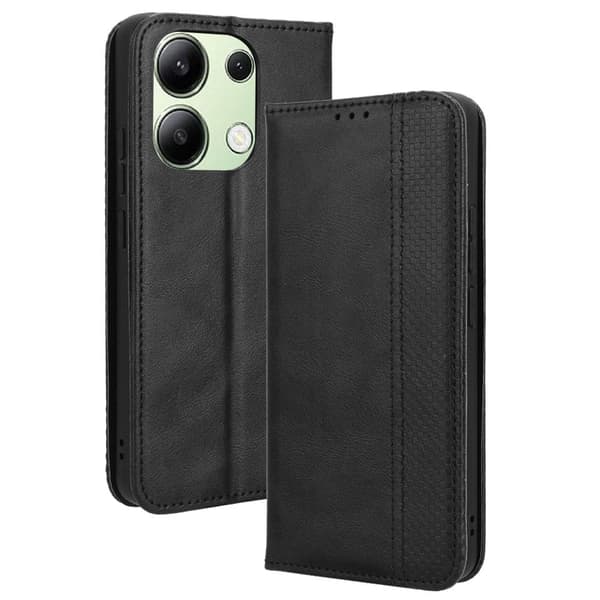Bofink Vintage Xiaomi Redmi Note 13 lærveske - Svart