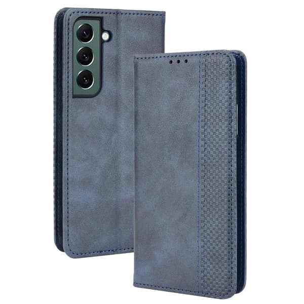Bofink Vintage Samsung Galaxy S22 Plus Læder Etui - Blå