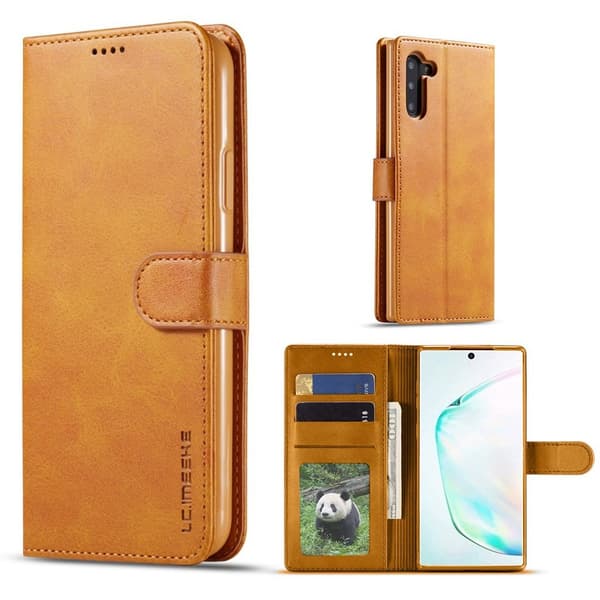 LC.IMEEKE Samsung Galaxy Note 10 Flip kotelot - Ruskea