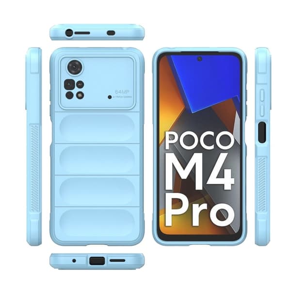Blødt grebsformet cover til Xiaomi Poco M4 Pro - Hvid