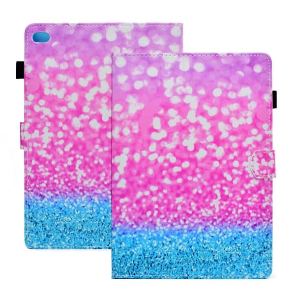 iPad (2018) Etui laget av kunstlær og silikon - Glitter mønster