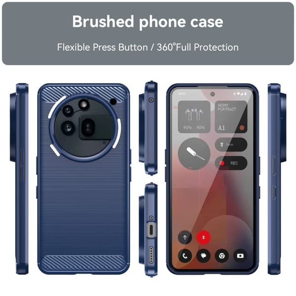 Carbon Flex Nothing Phone (3a) Pro deksel - Blå