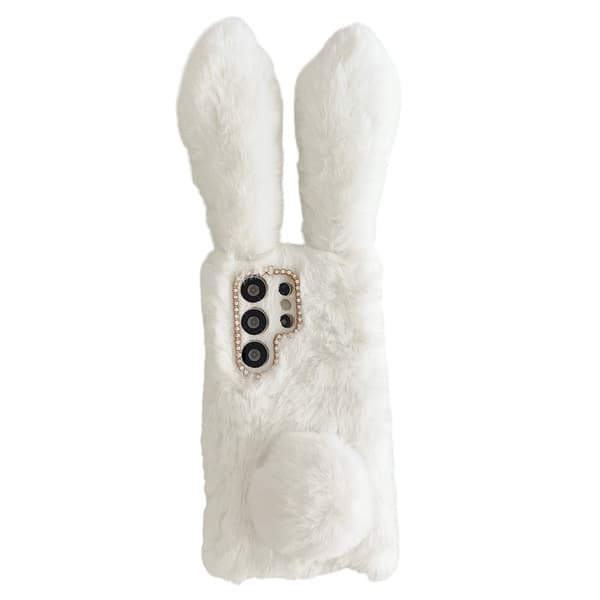 Fluffy Rabbit Samsung Galaxy S26 Ultra deksel - Hvit