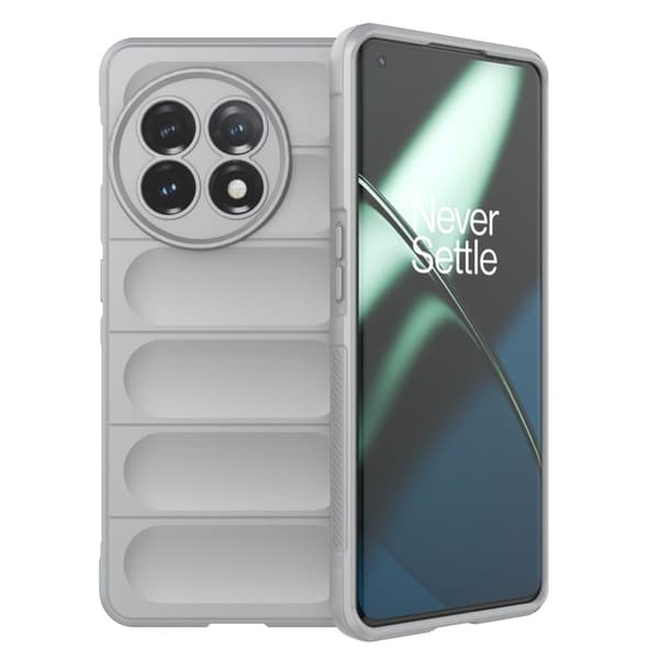Mjukt greppformat OnePlus 11 skal - Silver/Grå