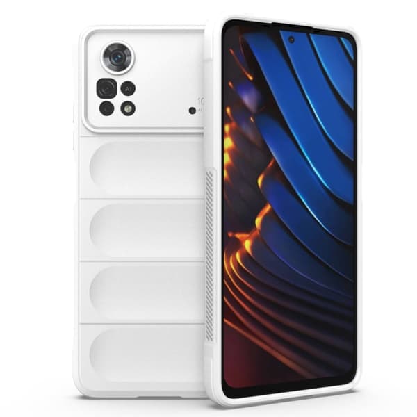 Mjukt greppformat Xiaomi Poco X4 Pro 5G skal - Vit