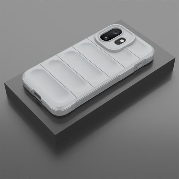 Mjukt greppformat OnePlus 15T skal - Ljusgrå