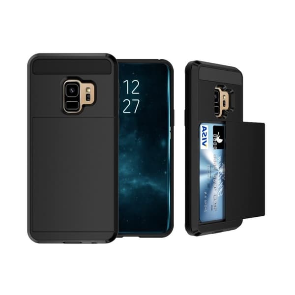 Samsung Galaxy S9 sliding kort TPU etui - Sort