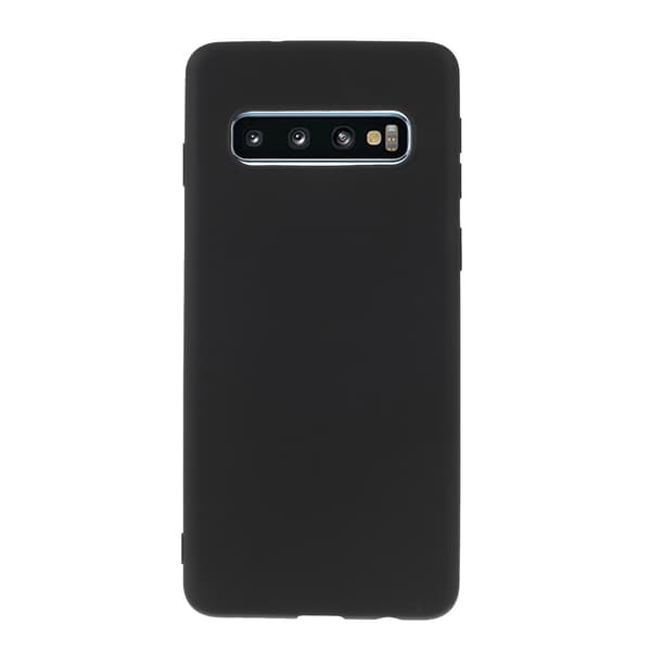 Dobbeltsidet, mat, fleksibelt etui til Samsung Galaxy S10 - Sort