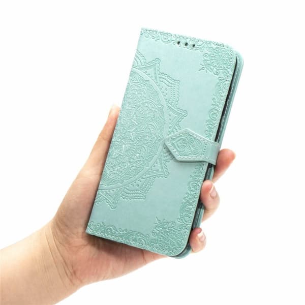 Mandala Samsung Galaxy Note 10 Lite Flip kotelot - Vihreä