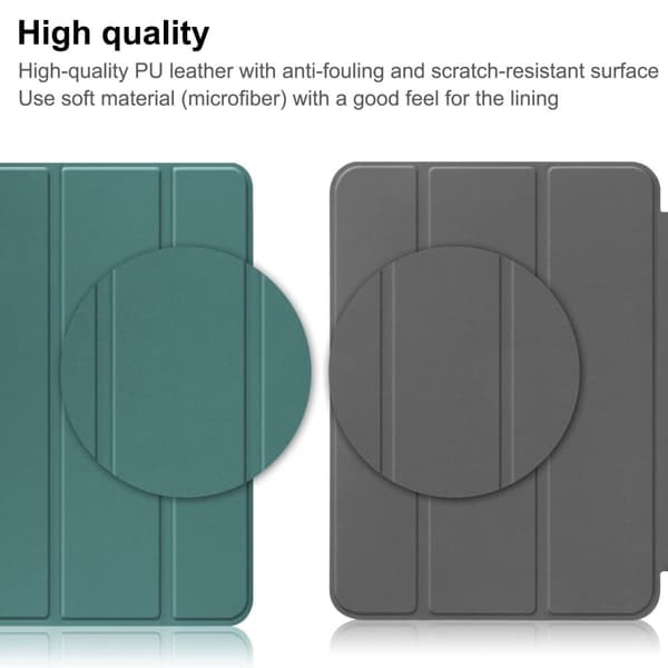 Tri-fold läderfodral för iPad 10.9 (2022) - Grön