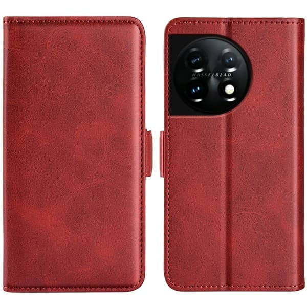 Lompakko Nahkakotelo For OnePlus 11 - Punainen