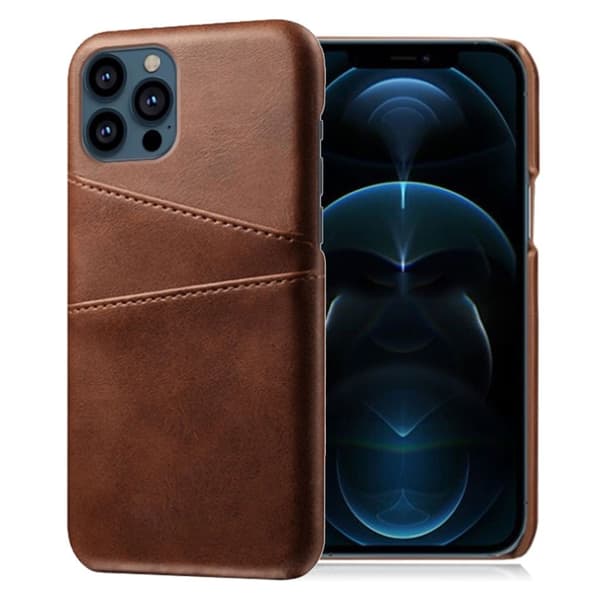 Dual Card iPhone 13 Pro Max cover - Brun