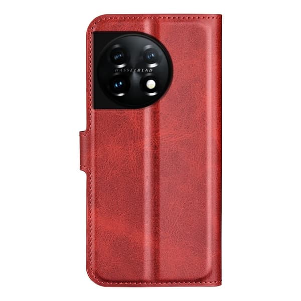 Plånboksfodral i Läder till OnePlus 11 - Röd