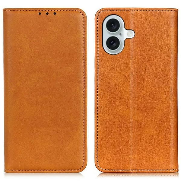 Äkta läder iPhone 17 fodral - Brun