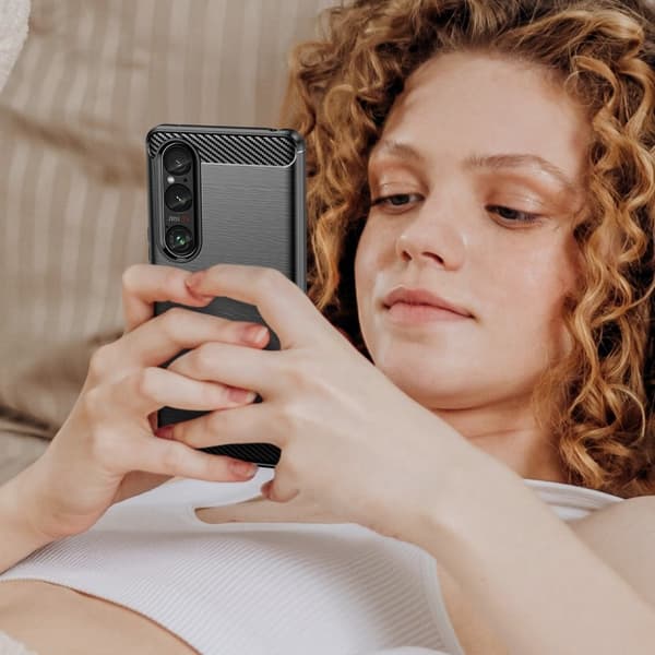 Carbon Flex Sony Xperia 1 VI cover - Sort