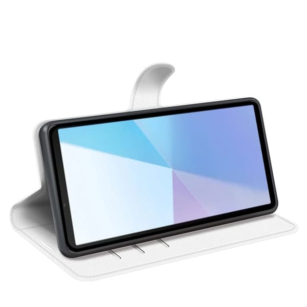 Classic Sony Xperia 10 VII flip etui - Hvit