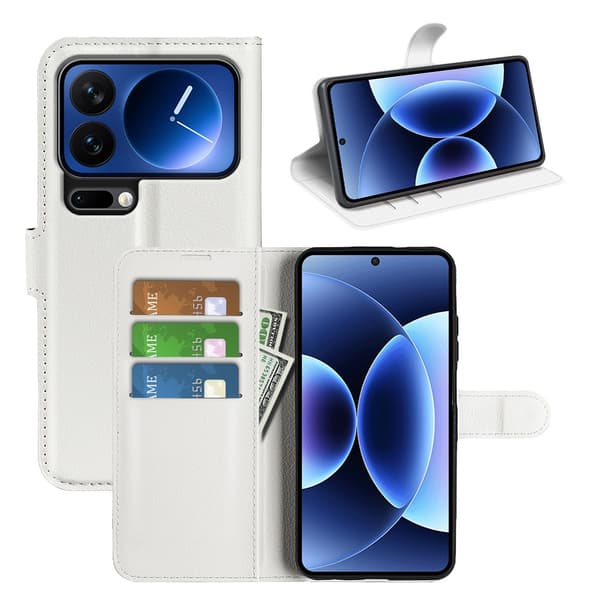 Klassisk Xiaomi 17 Pro flip etui - Hvid