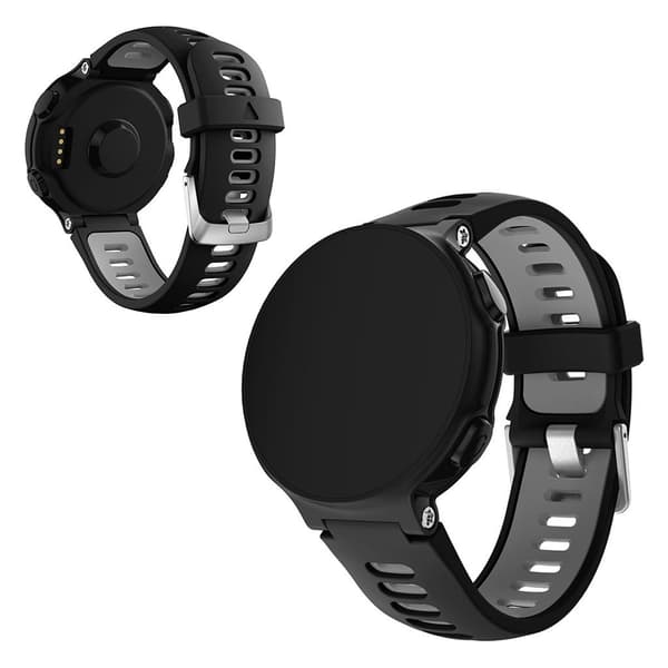 Garmin Forerunner 735XT / 220 / 230 / 235 / 620 / 630 silikone Urrem - Sort / Grå