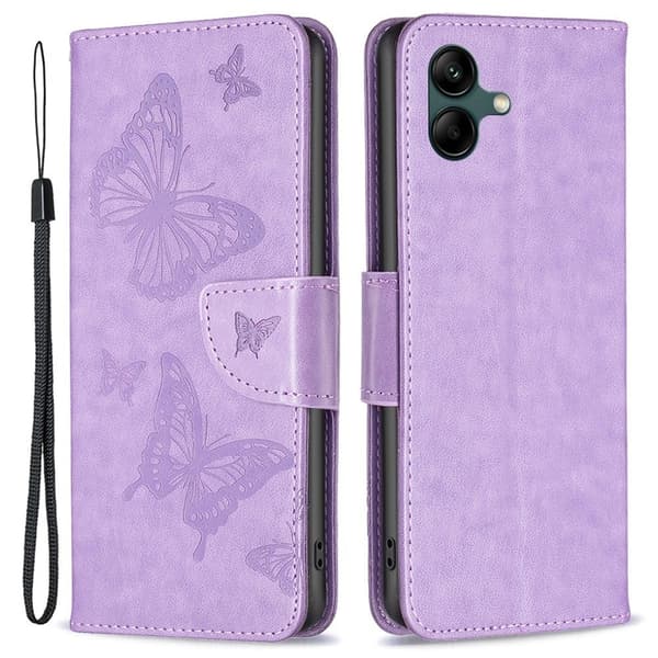 Sommerfugl Samsung Galaxy A04 Flip Etui - Lilla