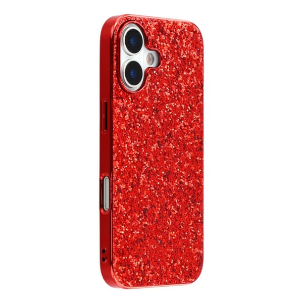 Glitter iPhone 17 cover - Rød