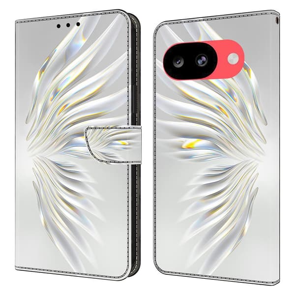 Plånboksfodral Google Pixel 10a mönstertryck stativ läderfodral med lock - Kristallvingar