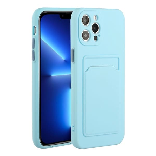 Kortholdercover til iPhone 13 Pro Max - Baby Blue