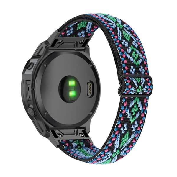 26 mm elastisk nylon-urrem til Garmin- og Coros-ure med værktøj - Grøn