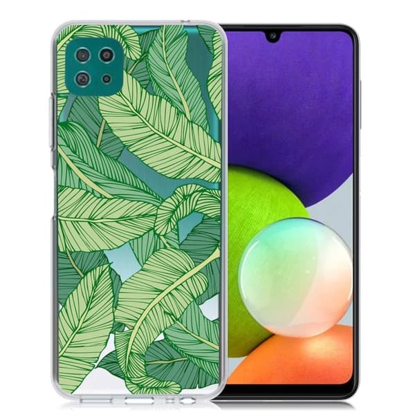 Deco Samsung Galaxy A22 5G Etui - Grønt blad