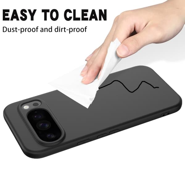 Matte Liquid Google Pixel 10 Pro XL silikone cover - Sort