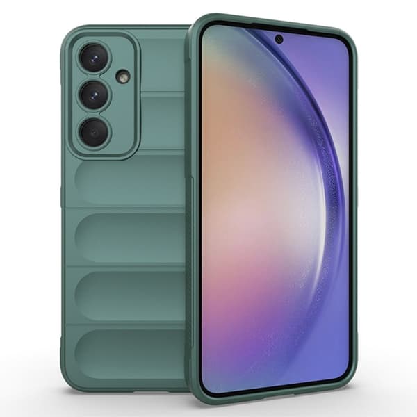 Mjukt greppformat Samsung Galaxy A35 skal - Grön