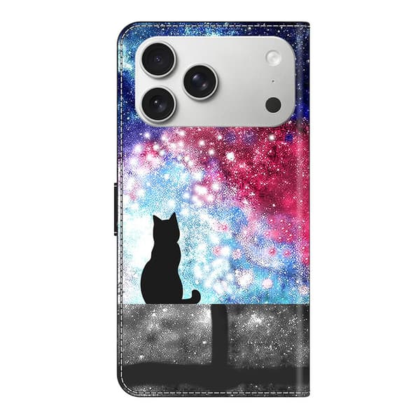 Wonderland iPhone 17 Pro flip etui - Stjernehimmel Kat