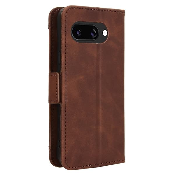 Modernt Google Pixel 9a fodral med plånbok - Brun