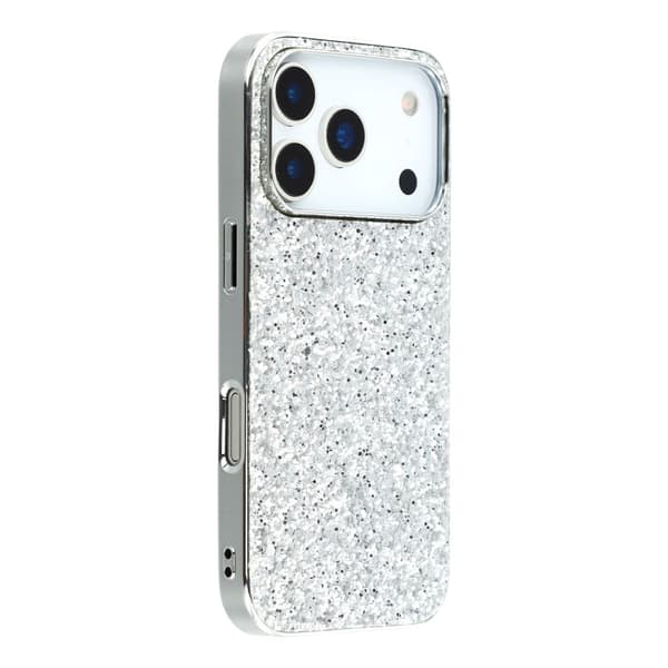 Glitter iPhone 17 Pro cover - Sølv
