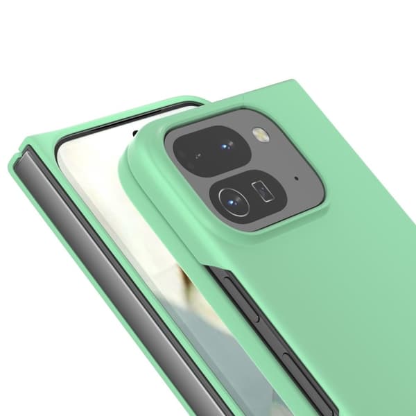 Google Pixel 10 Pro Fold Case Skin-Touch Texture Hard Bumpresistent Folding Phone Cover - Lysegrøn