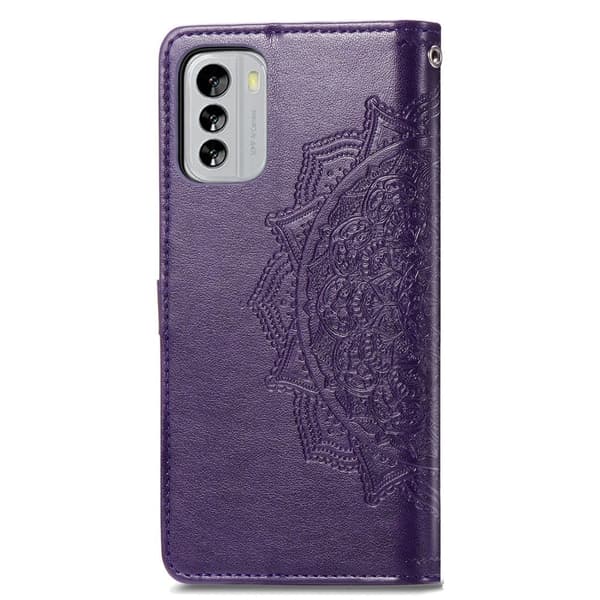 Mandala Nokia G60 Flip Etui - Lilla